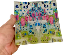 Load image into Gallery viewer, Glass Tray Green/blue/pink
