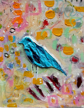 Load image into Gallery viewer, 10"x8" Bluebird pink bkg
