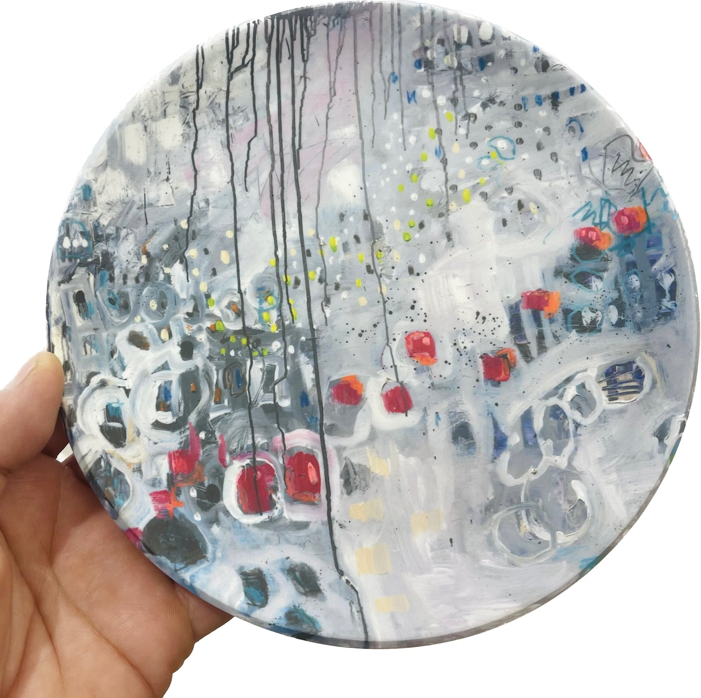 Functional & Decorative small plate Black white and pink