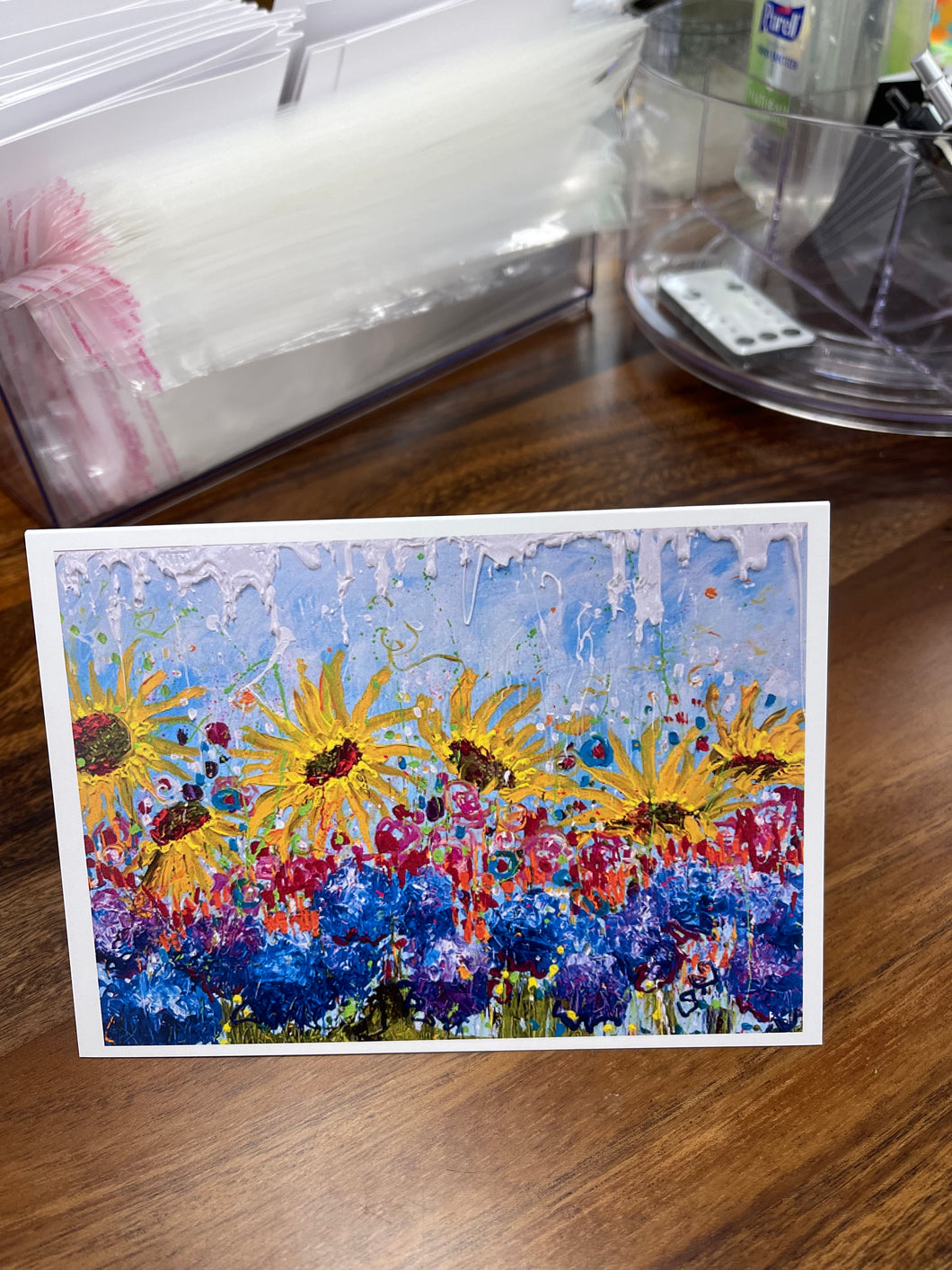 Floral Garden Card with envelope