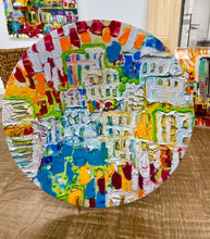 Load image into Gallery viewer, Dripping Color Decorative Bowl 15-1/4" D