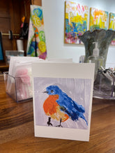 Load image into Gallery viewer, Little Blue Bird Card with envelope
