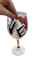 Load image into Gallery viewer, &quot;R&quot; Colorful Hand Painted Wine Glasses
