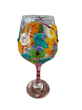 Load image into Gallery viewer, &quot;Q&quot; Colorful Hand Painted Wine Glasses
