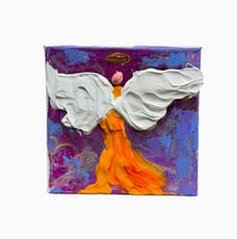 Load image into Gallery viewer, 6"x6" Angel purple and orange dress
