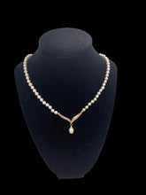 Load image into Gallery viewer, 23-4A Akoya Cultured Pearls with diamond pendant
