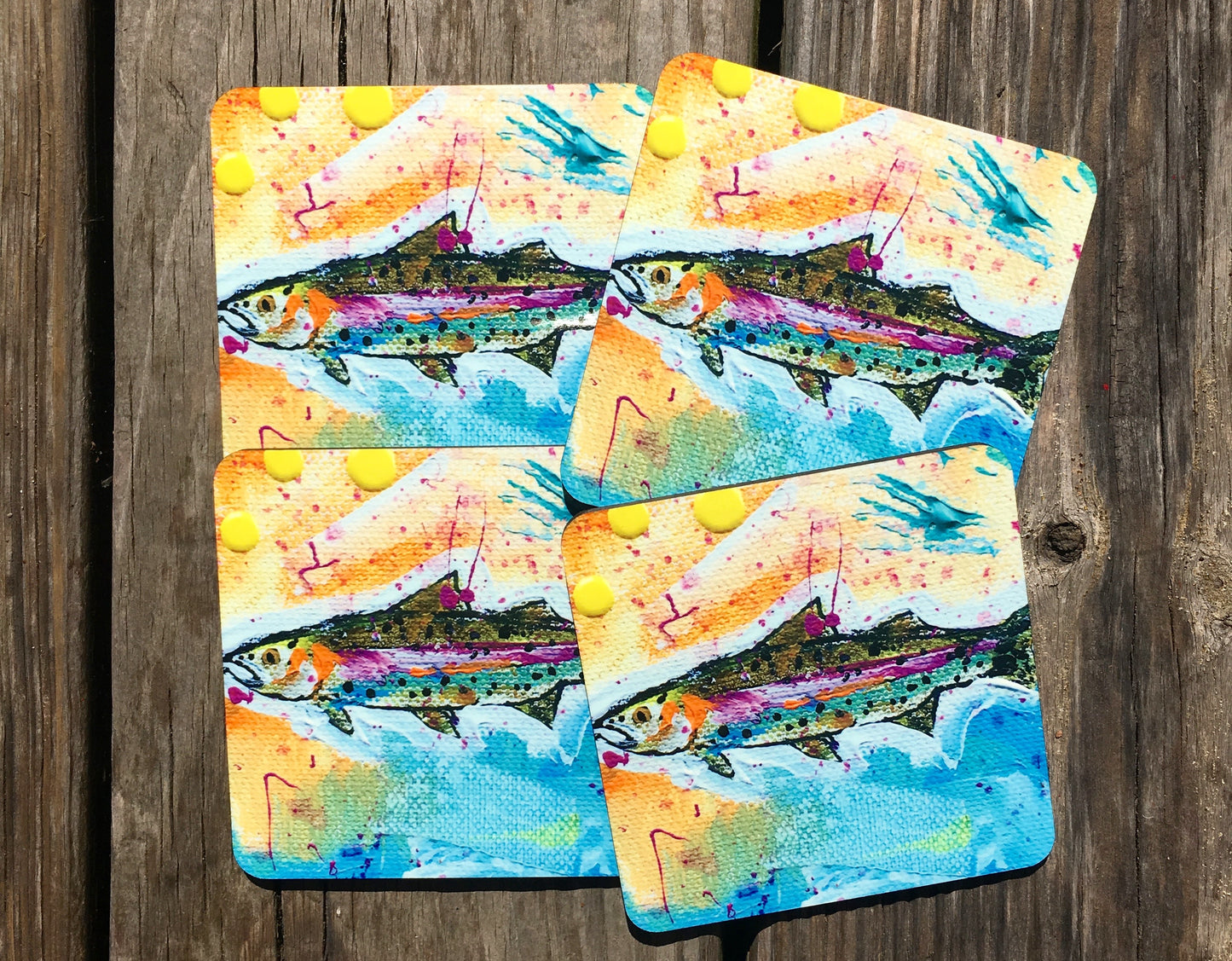 Juego de 4 posavasos con forma de ángel