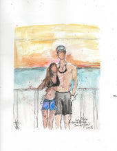 Load image into Gallery viewer, Watercolor Sketches 8"x10" with 11"x14" mat for framing CLICK HERE to Order