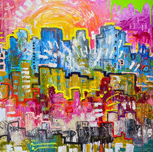 Load image into Gallery viewer, The City of Happiness 48"x48"