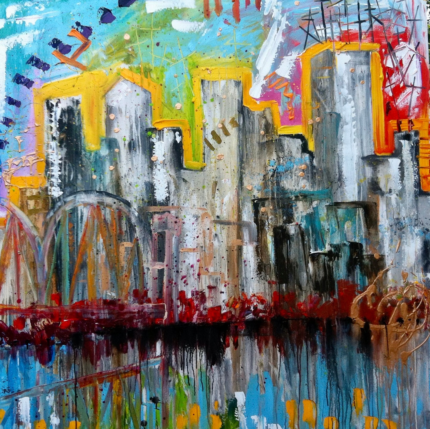 PAISAJE URBANO ABSTRACTO DE CUALQUIER CIUDAD-VENDIDA