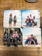 Load image into Gallery viewer, MAKE YOUR OWN COASTERS FROM PHOTOGRAPHS  coasters set of 4
