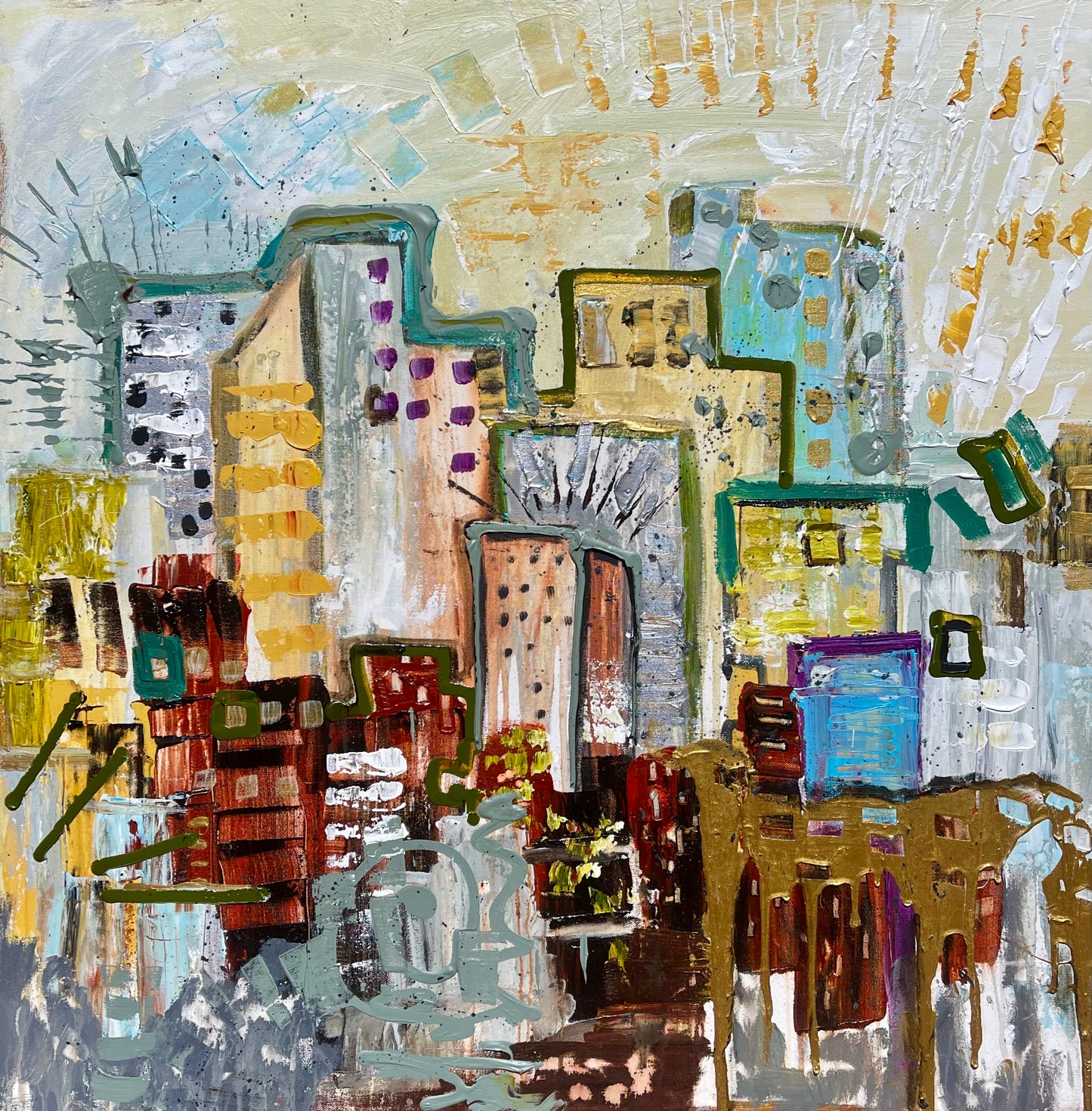 CITY LIFE 36"X36"