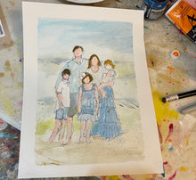 Load image into Gallery viewer, Watercolor Sketches 8"x10" with 11"x14" mat for framing CLICK HERE to Order