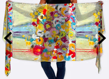 Load image into Gallery viewer, NEW!!!!!! LUXURIOUS FLORAL BOUQUET SCARF
