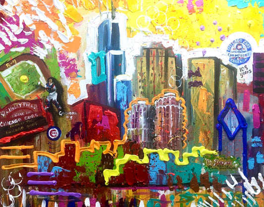 Chicago with Cubs winning World Series