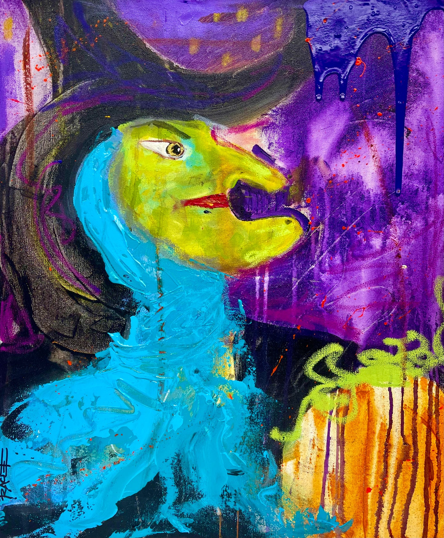 Bruja de Halloween 24" x 20" 