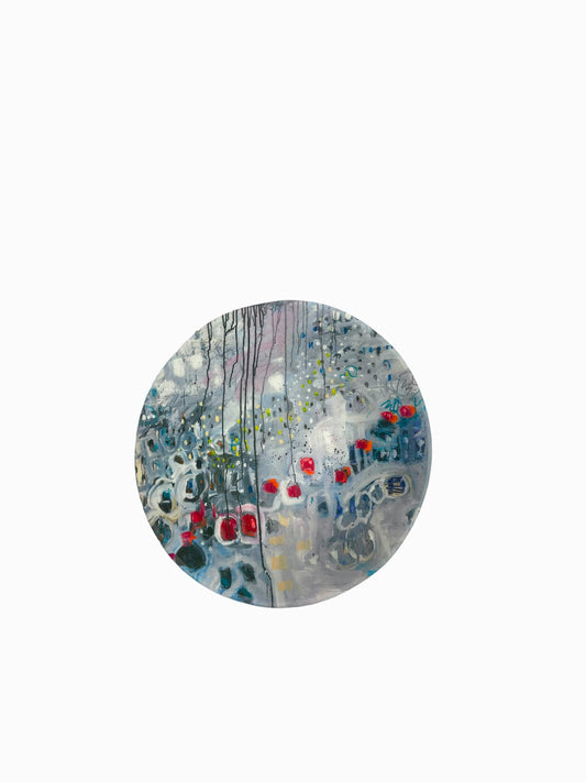 Decorative Black and white Bowl 6" D