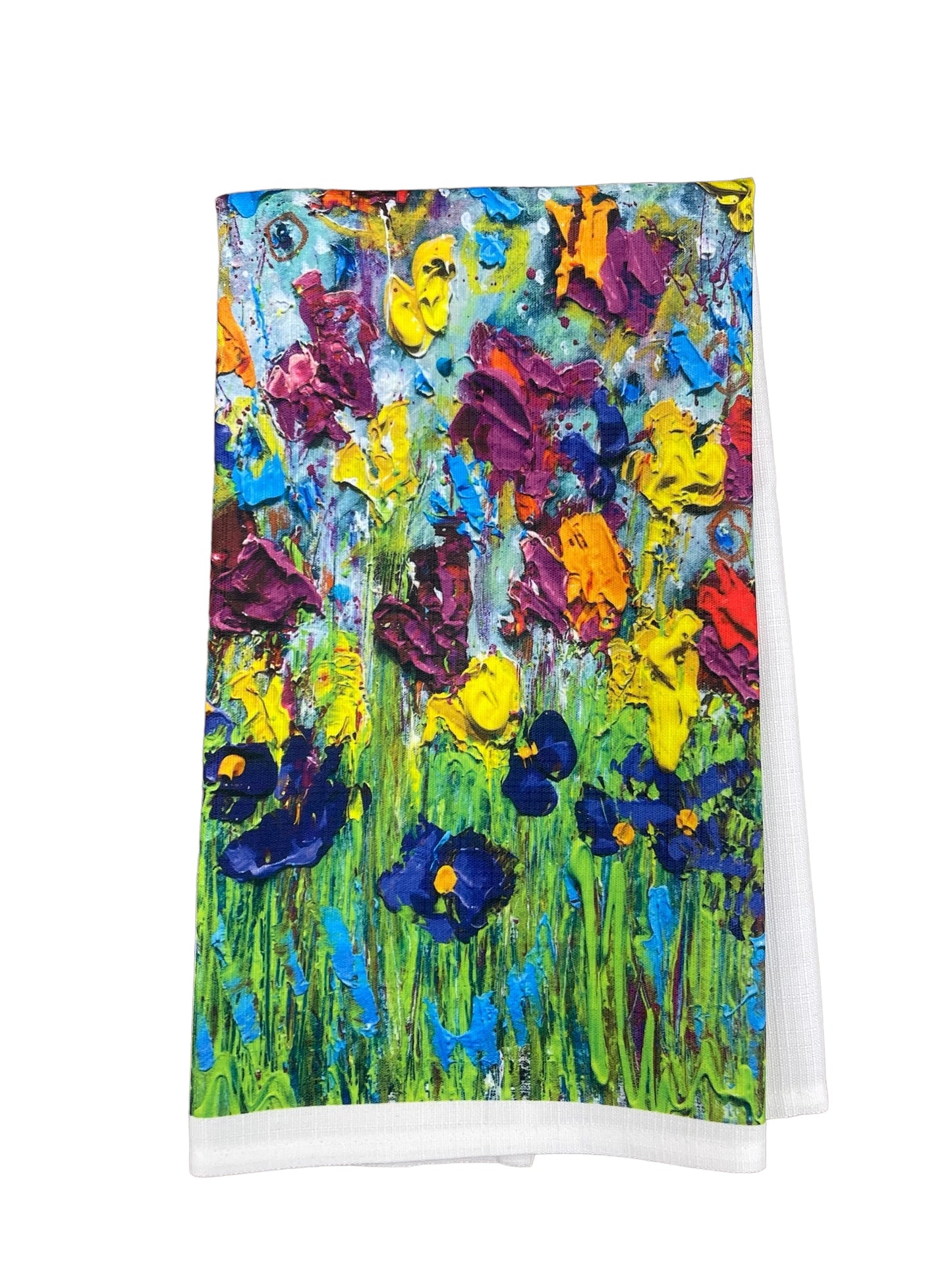 Flower Garden Tea Towel