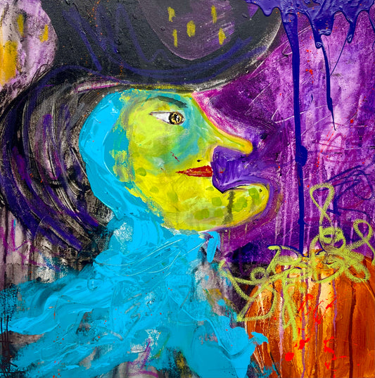 Bruja de Halloween 24" x 24" 