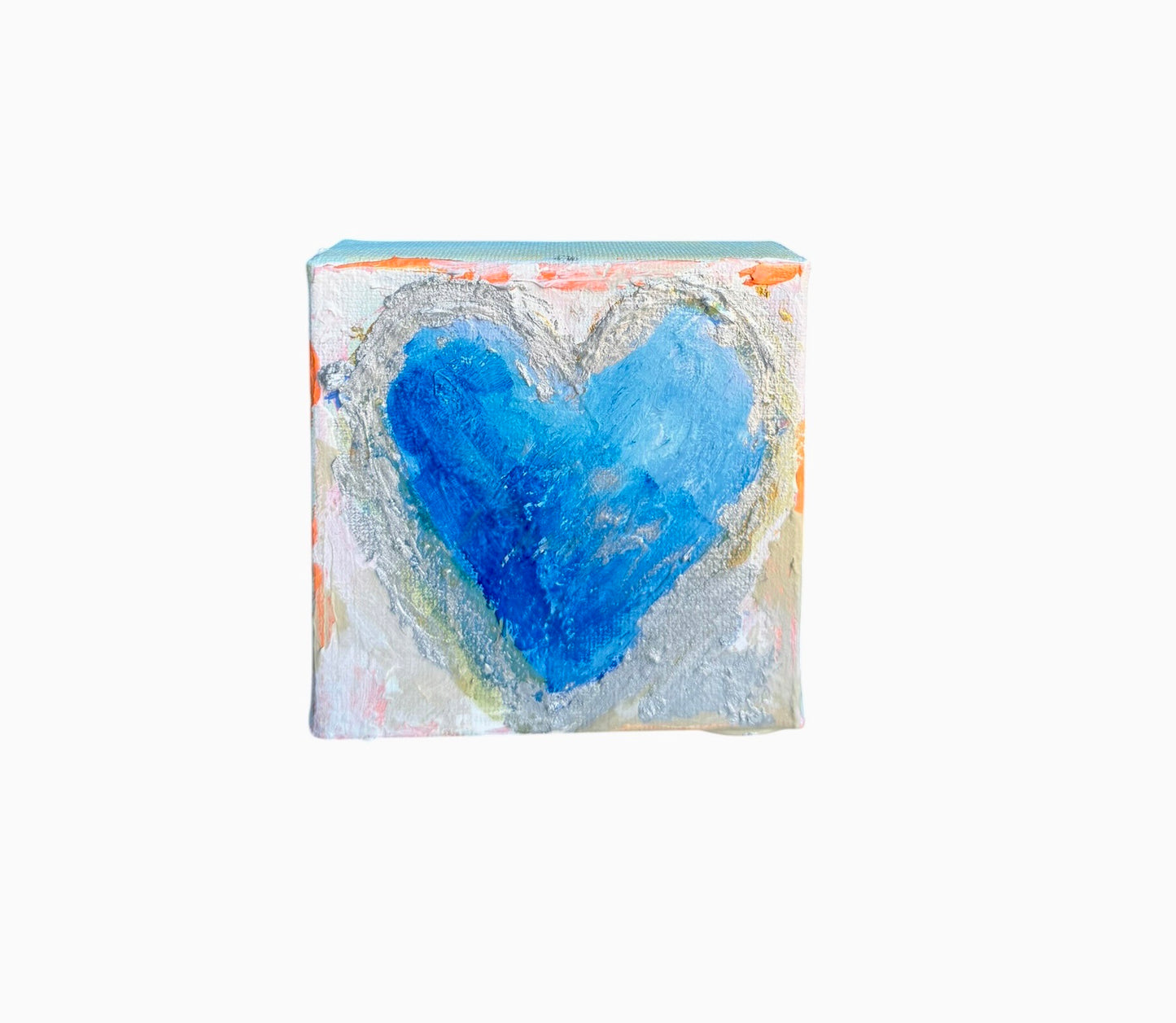 4"x4" Heart Painting