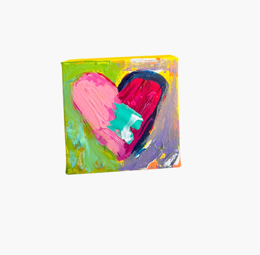 4"x4" Heart Painting