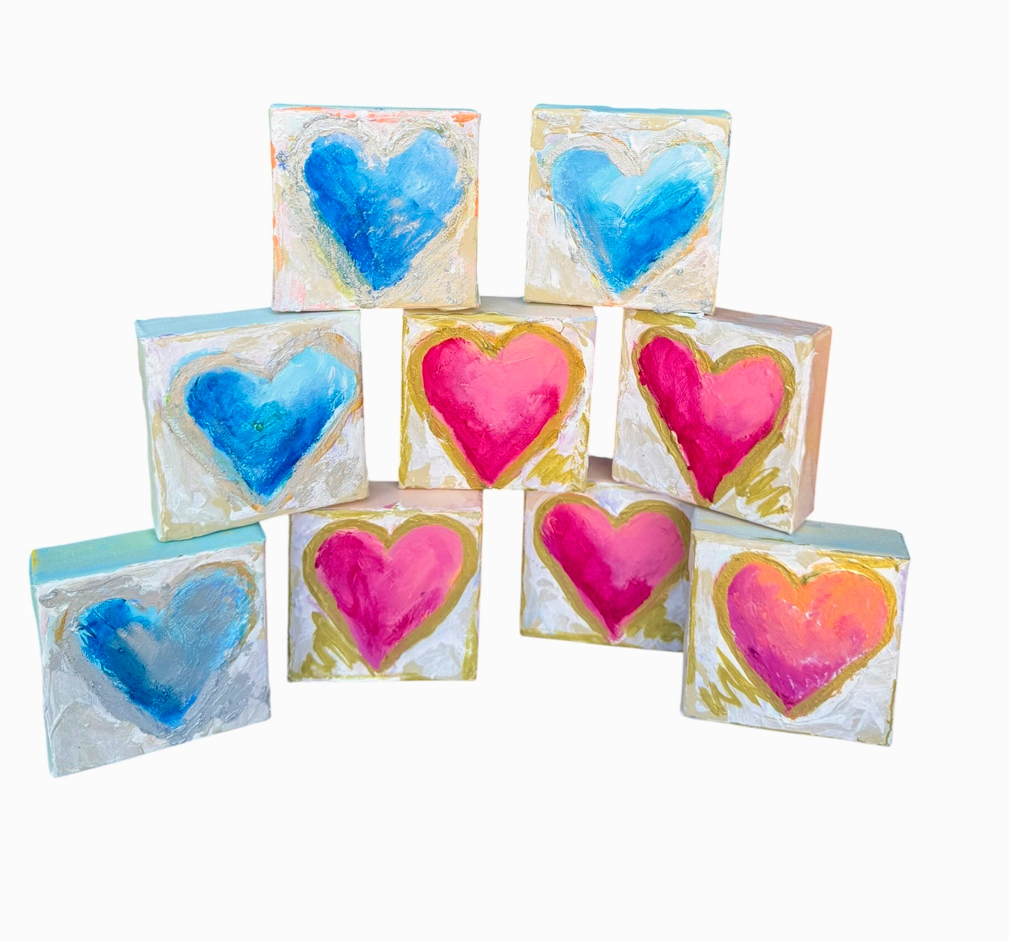 4"x4" Heart Painting