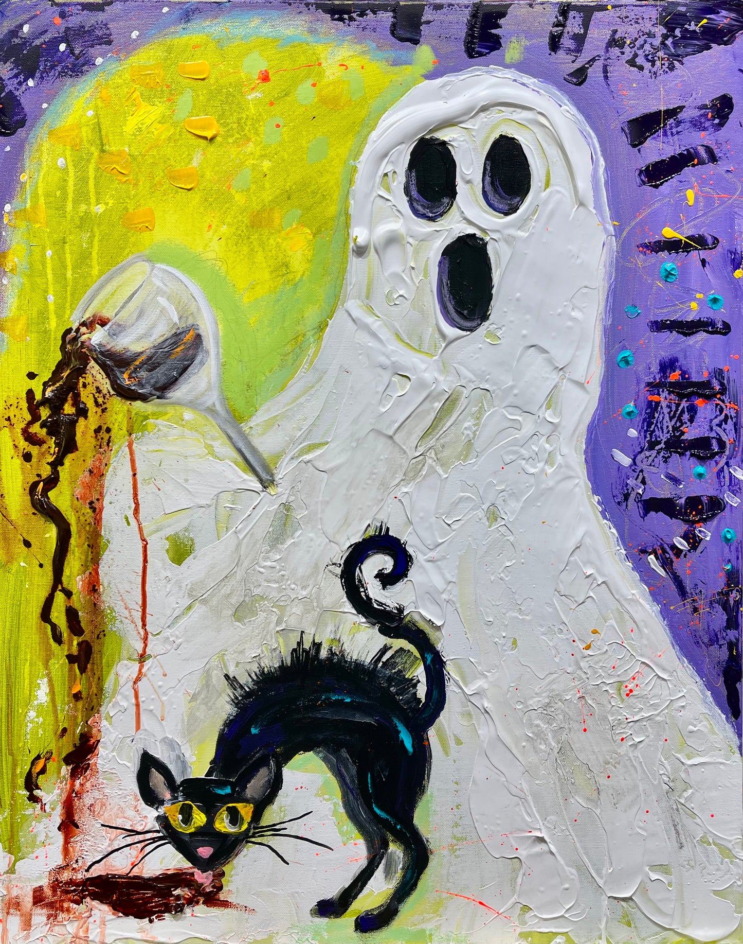 ¡¡¡¡¡BUUUUU!!!!!! Derramé mi vino 30"x24" 