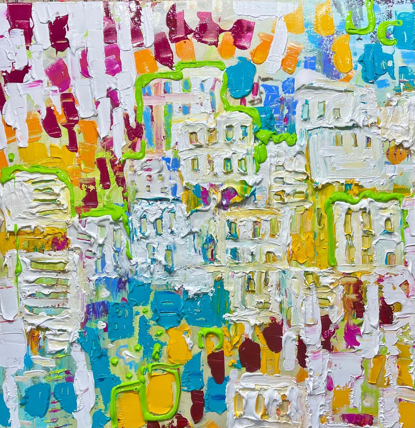 Gratitude Painting with super THICK PAINT & TEXTURE