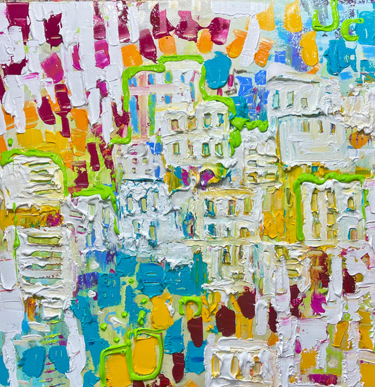 Pintura de gratitud con PINTURA y TEXTURA súper ESPESAS 