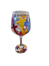 Load image into Gallery viewer, &quot;M&quot; Colorful Hand Painted Wine Glasses
