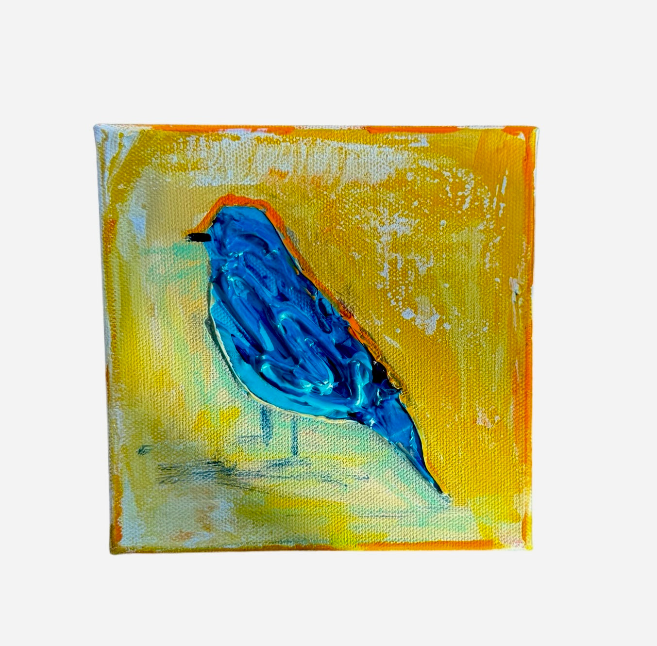 Pájaro azul de 6" x 6" 