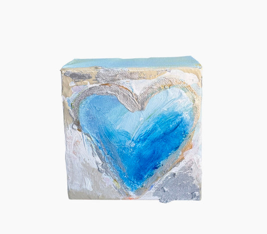 4"x4" Heart Painting
