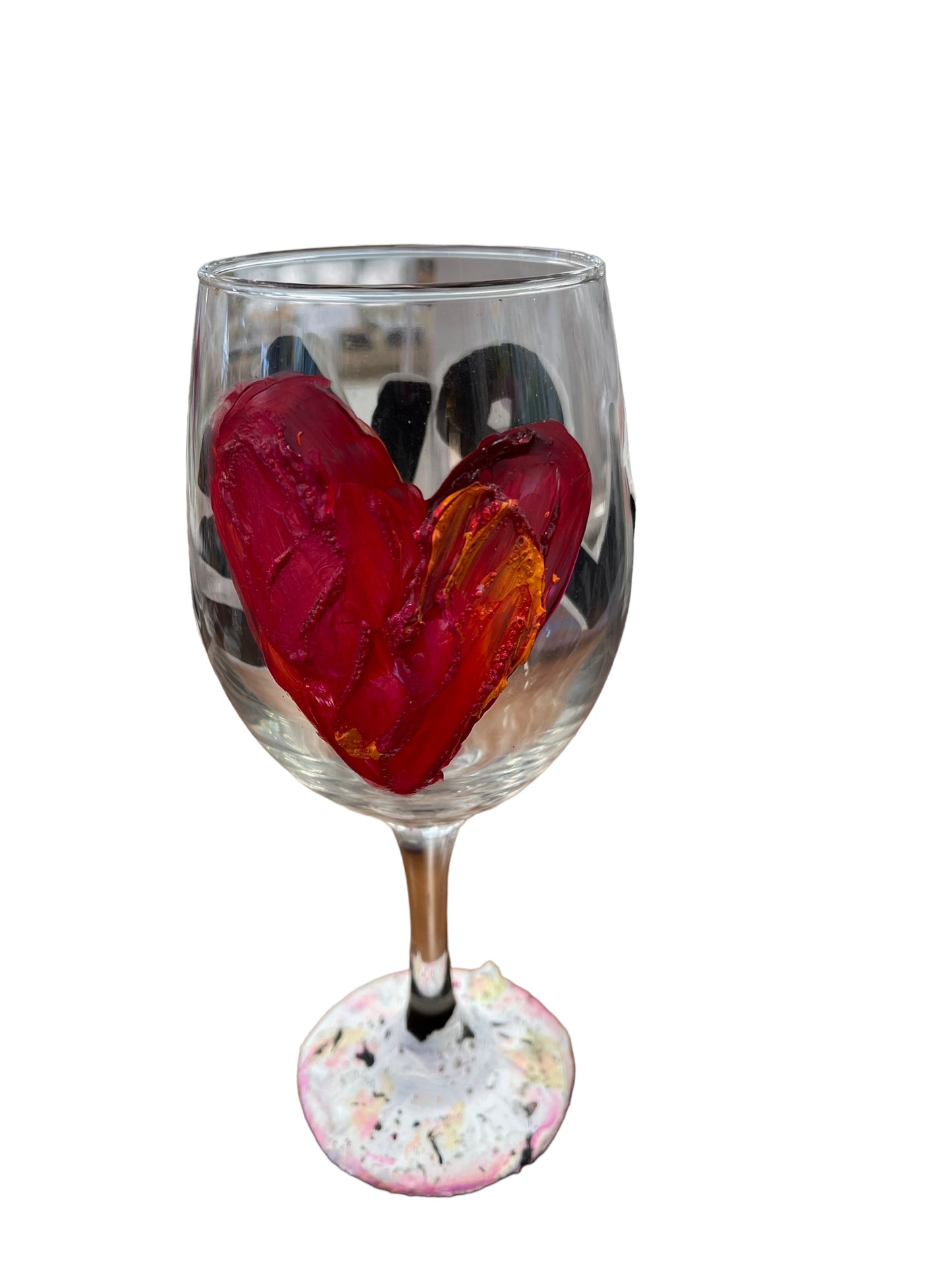 "R" Colorful Hand Painted Wine Glasses