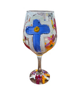 Load image into Gallery viewer, &quot;L&quot; Colorful Hand Painted Wine Glasses
