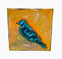 Load image into Gallery viewer, 6&quot;x6&quot;  bluebird with orange highlight
