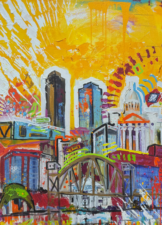 18"x24"  Stretched Canvas Print  Cover of City Guide