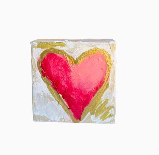 4"x4" Heart Painting