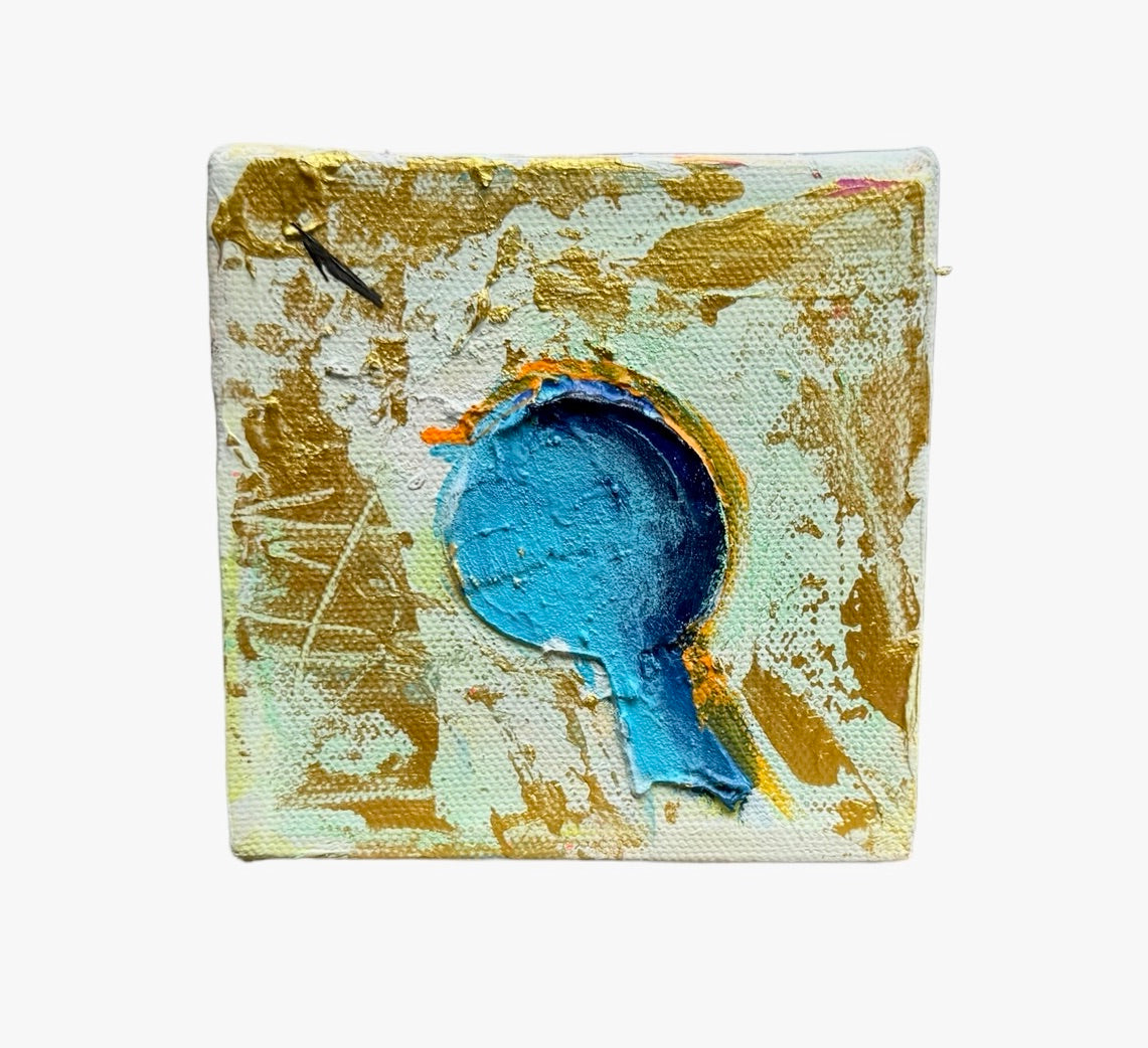 Pájaro azul de 4" x 4" 