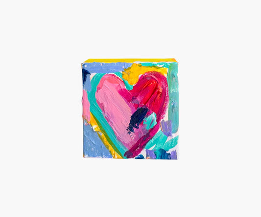 4"x4" Heart Painting