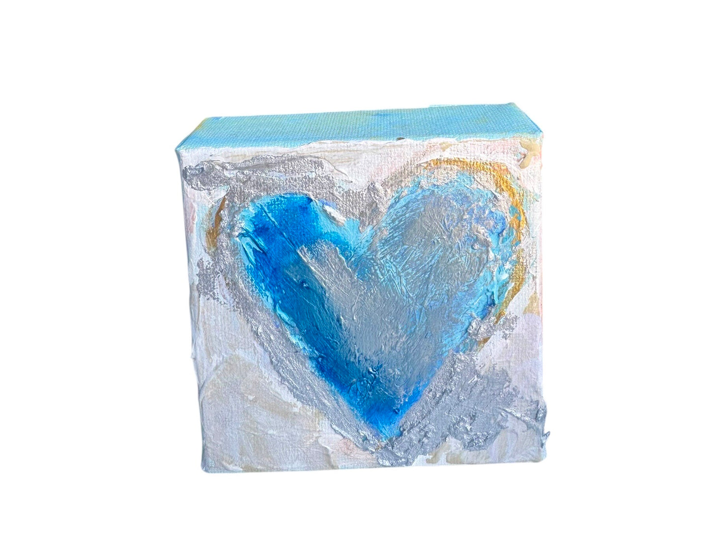 4"x4" Heart Painting
