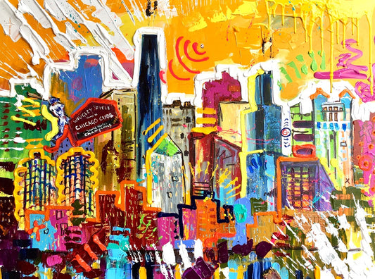 Chicago with Cubs winning World Series