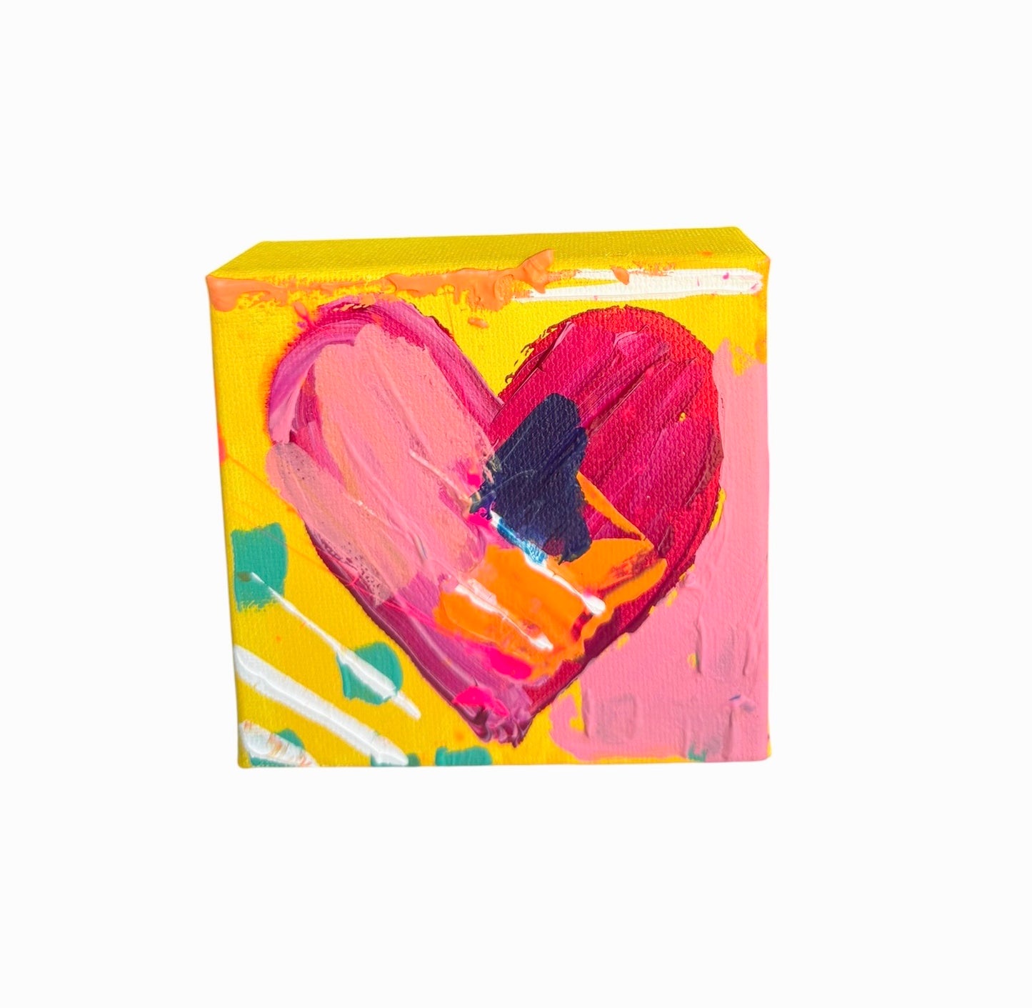 4"x4" Heart Painting