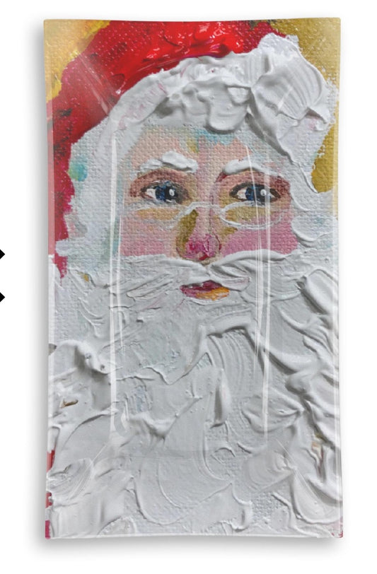 Santa Glass Tray 8"x14"