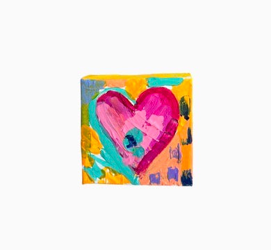 4"x4" Heart Painting