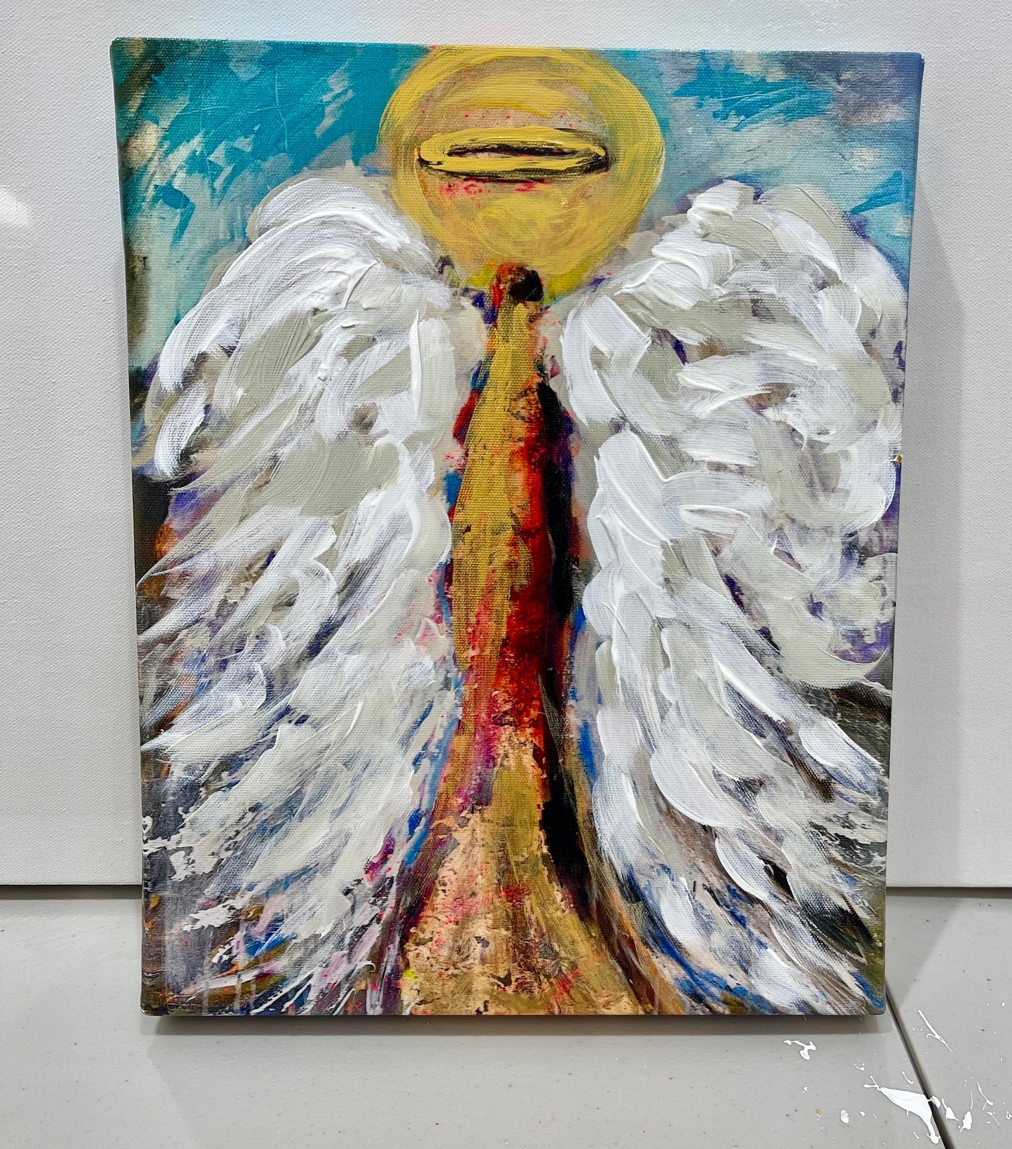 My Sweet Love Stretched Canvas Print with Paint added 11"x14"