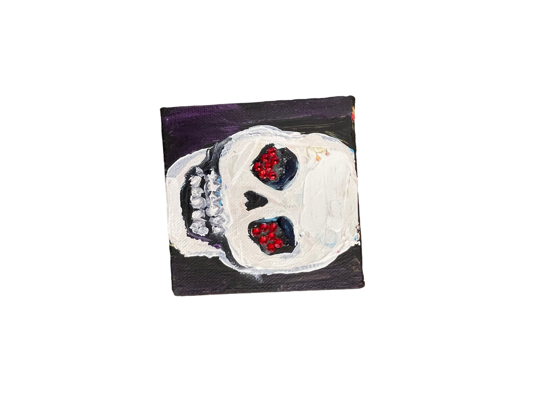 4”x4” Skull  Painting