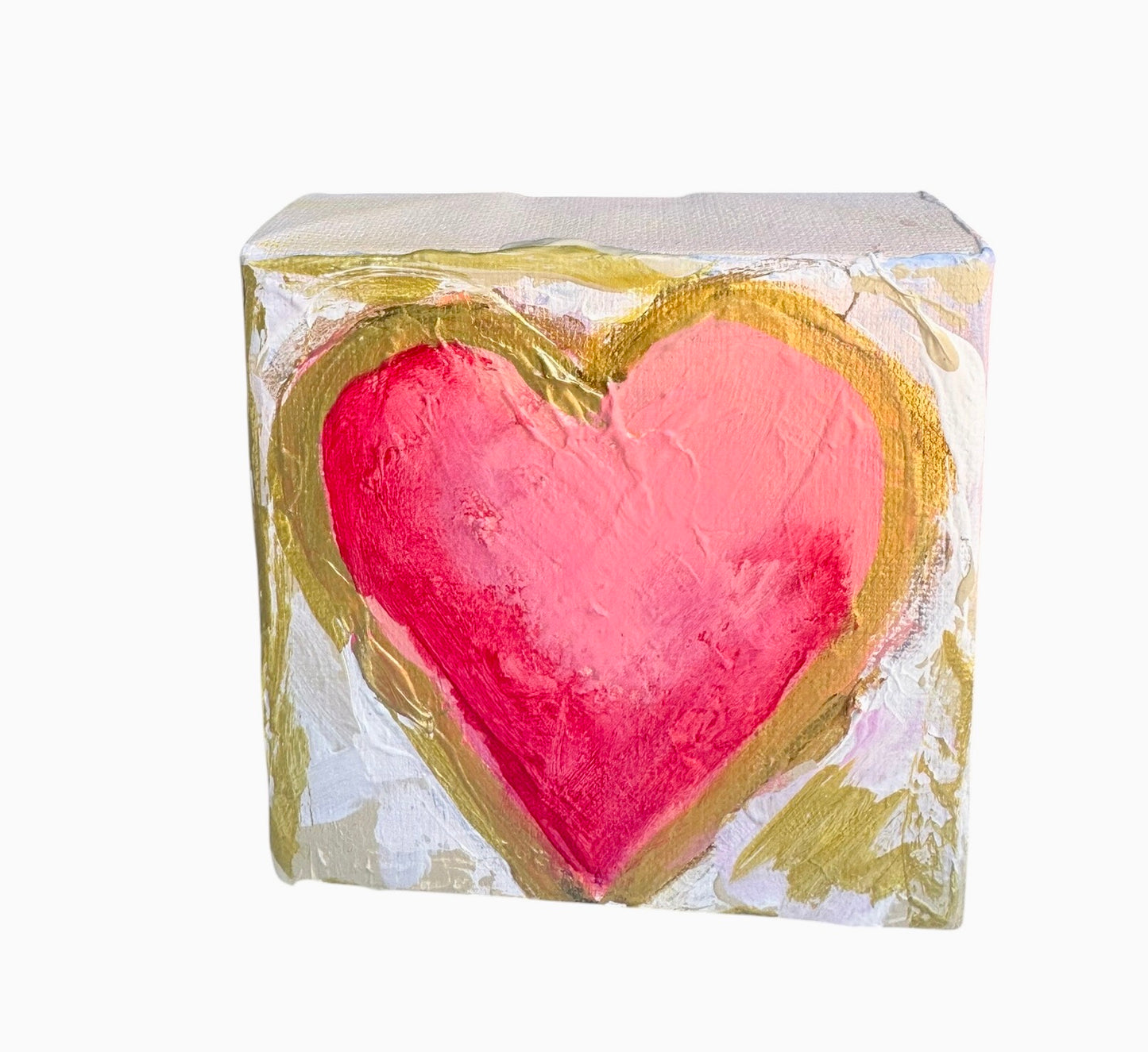 4"x4" Heart Painting
