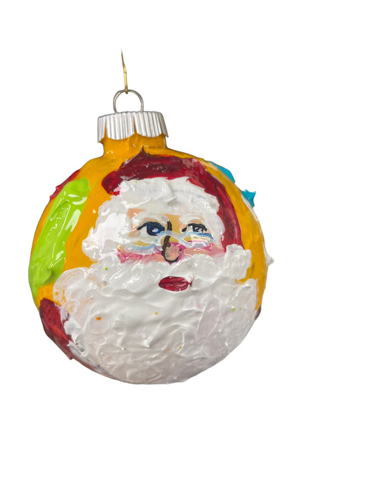 Hand-painted glass Christmas ornament N, 4.5 inch, by Tracee Gentry Matthews