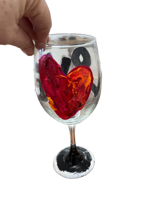 Copas de vino pintadas a mano de colores "N"