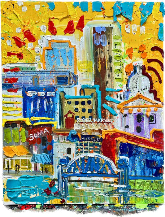 Impresión sobre lienzo estirado de 18" x 24" Hola Little Rock 
